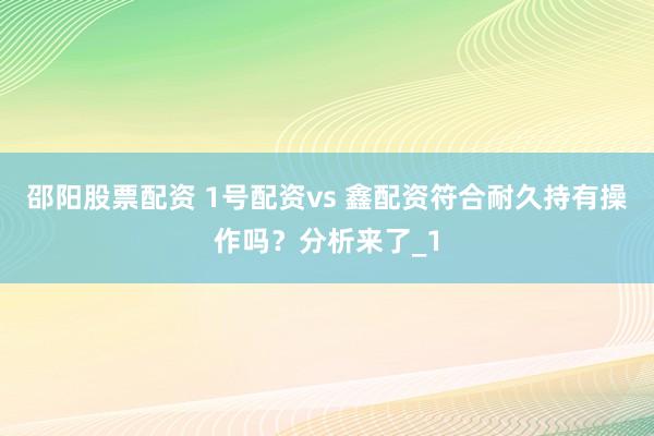 邵阳股票配资 1号配资vs 鑫配资符合耐久持有操作吗？分析来了_1